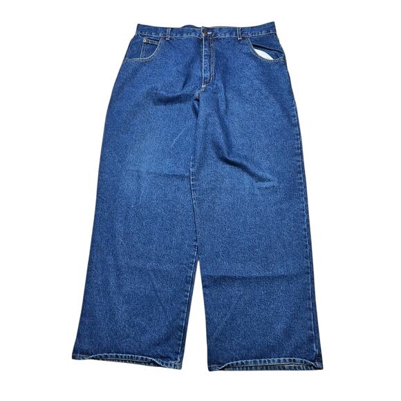 VTG SOLO SEMORE Baggy Loose fit Jeans Denim Men size 42x31 Y2K - Retro Skater - Picture 2 of 11